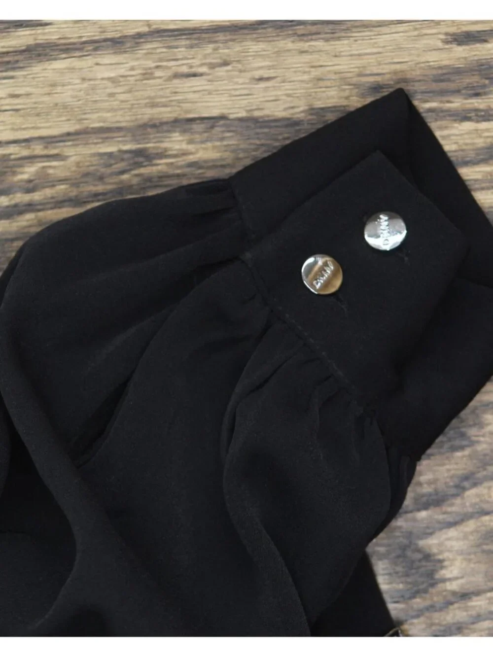 DKNY Belted Collared Tie Waist Jumpsuit DD3K284A Black 6
